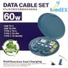 MedEX New Travel Charger, Data Transfer USB Cable Set 60W, Multi Charging Cable Case Convertor USB Type C to iOS Device Type C Micro Adapter,USB c Cable.