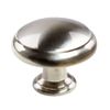 Contemporary Round Pull Knob with a Satin Nickel Finish