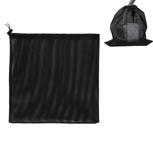 XINGSUI Pump Barrier Bag, Pump Filter Mesh Bag, Pond Pump Filter Bag, Pump Mesh Bag, Household Water Pump Filter Accessories (45 * 45cm, Black)