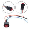 DUESI Motorcycle Hazard Light Switch Double Warning Flasher Emergency Signal w/3 Wires Lock