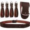 19 Pocket Leather Tool Belt Pouch Multipurpose Pockets Work Organizer Bag Framin