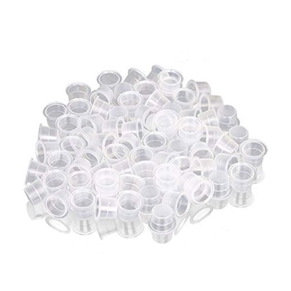 100Pcs Tattoo Ink Caps Cups, Einweg-Tattoo Ink Cups, Tattoo Pigment Ink Caps Tattoo Zubehör Tattoo Kits(M)