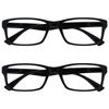The Reading Glasses Company Black Readers Value 2 Pack Mens Womens UVR2092BK +2.00