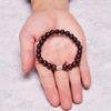 Philip Jones Men's Red Jasper Gemstone Stretch Bracelet