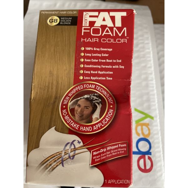 Samy Fat Foam Hair Color - G8 Medium Golden Blonde DISCONTINUED