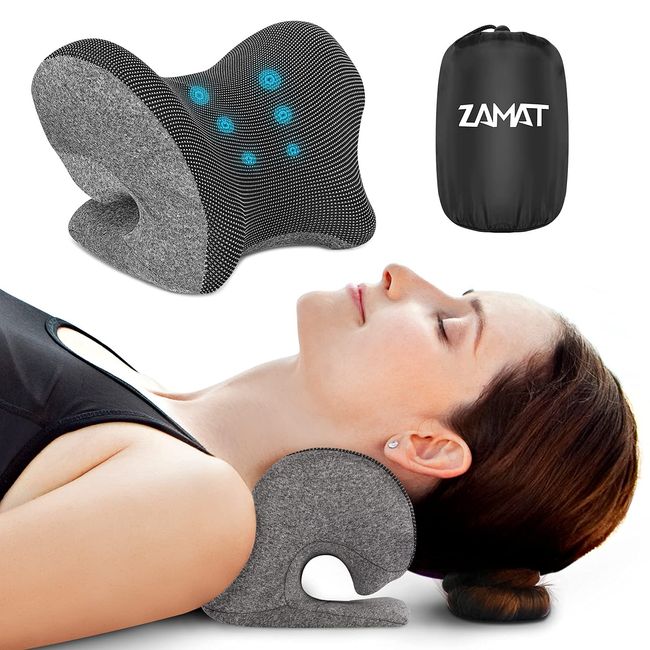 Neck and Shoulder Relaxer, Cervical Traction Device for TMJ Pain Relief and  Cervical Spine Alignment, Chiropractic Pillow Neck Stretcher