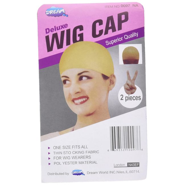 Dream Deluxe Wig Cap - Beige Nude (2 Piece), Beige/Nude