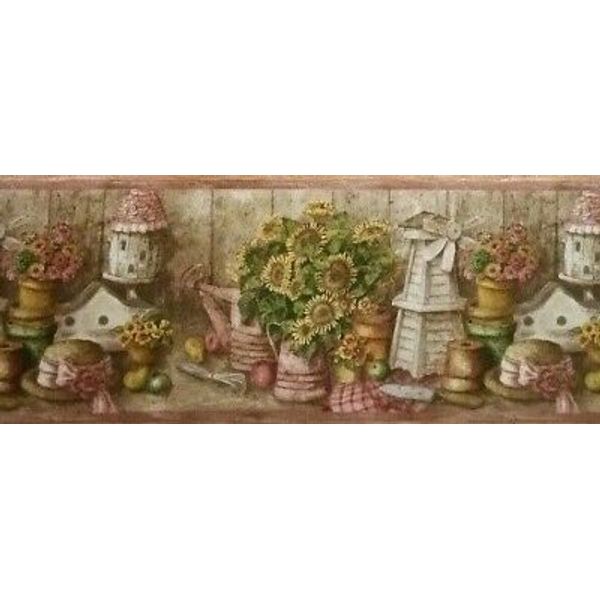 Garden Wallpaper Border by International Wallcovering