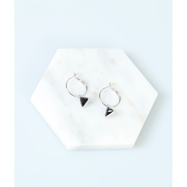 triangle crystal ring earrings