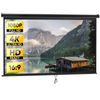 100'' 16:9 HD Projection Screen Manual Pull Down Projector Movie Screen Black