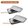 sourcing map 24 Pcs Metal Tin Box Container, Slide Top Tin Containers Empty Rectangular Storage Box Portable Mini Tin Case for Candy Cosmetic Crafts, Black