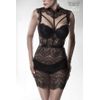 Grey Velvet Damen XL Negligé, Schwarz