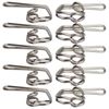 100 Pack Metal Curtain Header Tape Drapery Hooks, Silver