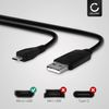 CELLONIC USB Controller Charger Cable Replacement for Steam Controller 1m Long Fast Charging 1A Games Gaming Console PVC Wire Lead - Black