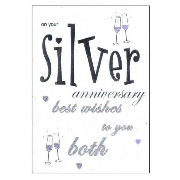 Silver Anniversary Greeting Card with Envelope - LP5037