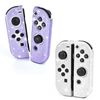 DLseego Protective Case for Switch/Switch OLED Controller,Transparency Glitter Soft TPU Switch Controller Protector Grip Case Cover,Clear+Purple