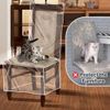 4 Pack Plastic Dining Chair Protectors with Backrests - Waterproof Thickened PVC