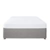 Serene Plain Dye-Easy Care 25cm Fitted Sheet, Polyester, White, Double