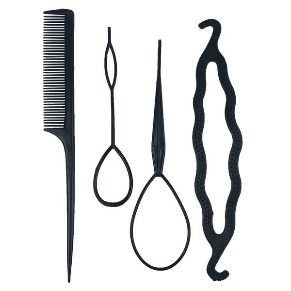 BCBF 4 PCS frisurenhilfe flechthilfe Haare Friseur zubehör zopf Hilfe Braids zubehör haarstab Frisuren zubehör Haar zubehör haarstyling Haare flechten hairstyler haarstyling geräte