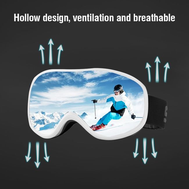Light ski goggles double lens layers UV400 anti fog big ski mask glasses  skiing men women snow snowboard goggles Winter Eyewear