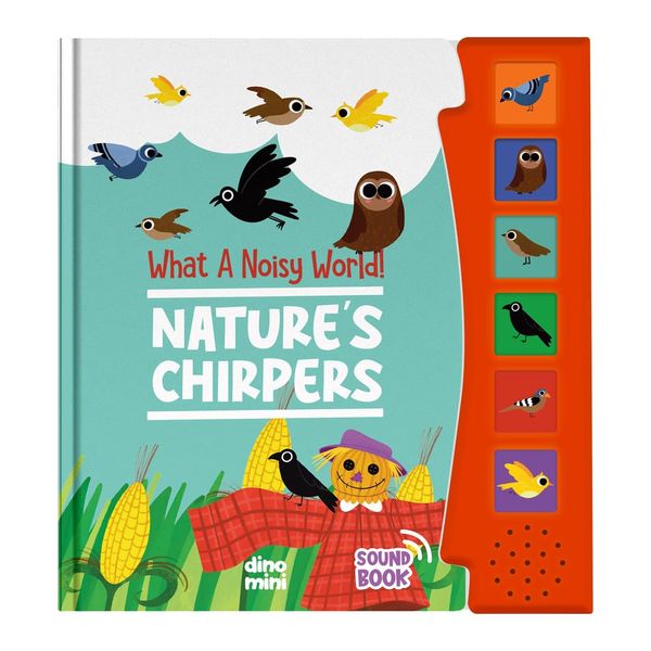 DINO MINI - What A Noisy World! - Nature's Chirpers - Sound Books for Toddlers - Musical Toys for Toddlers 3-5 - Musical Book for Toddlers with 6 Different Sounds