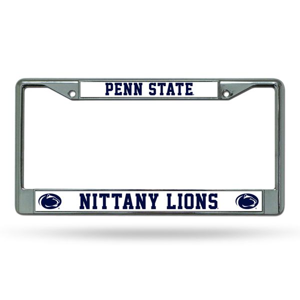 Rico Industries NCAA Penn State Nittany Lions Standard Chrome License Plate Frame , 6 x 12.25-inches