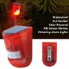 Waterproof Outdoor Solar Powered LED Alarm Lamp Warning Security Flashing Light