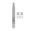 Nuk3y Heavy Duty 6-Inch Solid Brass Flush Bolt (Round, Satin Nickel)