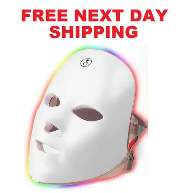 (Wireless) Red Light Therapy Skin Rejuvenation Mask 7 Colors, 90 LEDs, USB