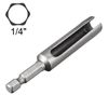TA-VIGOR 10mm Nut Driver, 1/4 Quick-Change Hex Shank Slotted Drill Bit Socket Wrench Tool, 4 Inch Length Nut Extractor Socket for Extended Reach