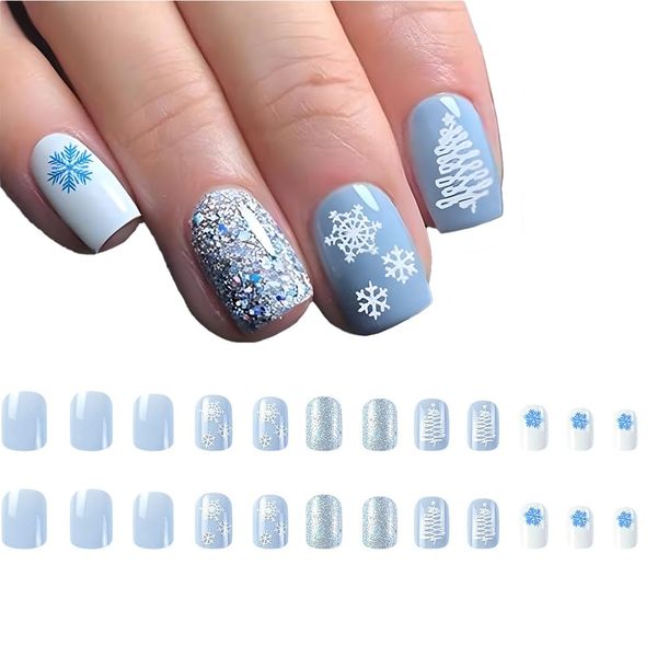 Nail Tips, 24 Pieces, Nail Tip, Short, Spring and Summer, Popular Japanese Style, Cute, Simple, Stylish, Coming of Age Ceremonies, School Entrance Ceremonies, Graduation Ceremonies, Weddings, Parties,