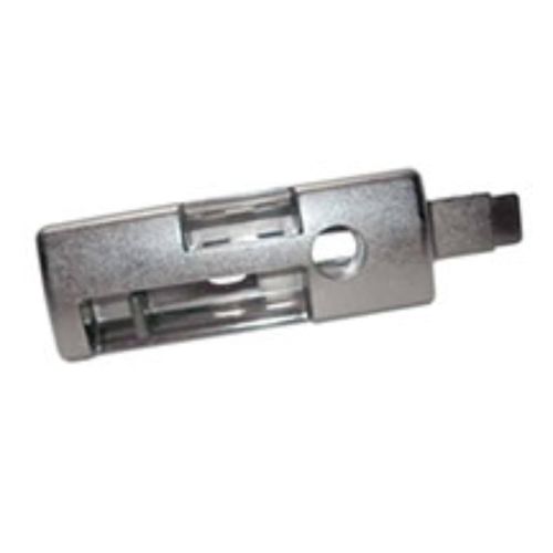 Overhead Door- Mini Warehouse Garage Door 2H-Flat 9 3/4" Mini Lock 2 Hole Blind Mount 6.5" OC W/Surface Mount Hasp 1.5"-GarageDoorProject® 100% OEM