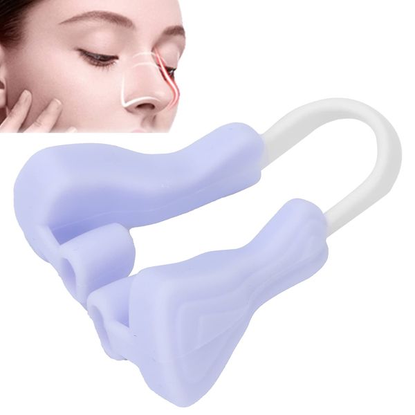 Nasenclip Nasenheber, Weicher Silikon Nasenformer Clip, Tragbarer Nose Lifting Clip Nasenstegglätter, Korrektor, Begradigen Sie den Nasensteg, Nasen Massagegeräte Werkzeuge für Damen(Violett)