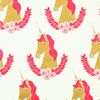 Gift Wrap - Unicorn - Cream/Pink and Gold Metallic