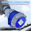 250V 16A 2P+E Industrial Adapter, 3pin CEE Plug/Socket Adapter IP67 Waterproof Flame-Retardant Electrical Engineering Socket Coupling Connector (Socket)