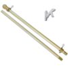 5ft 2-Section Light Wood Grain Wooden Flag Pole With Ball Top & Bracket Kit