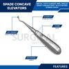 5 Pcs SPADE Concave Elevators Dental Surgical Instruments Stainless German Grade