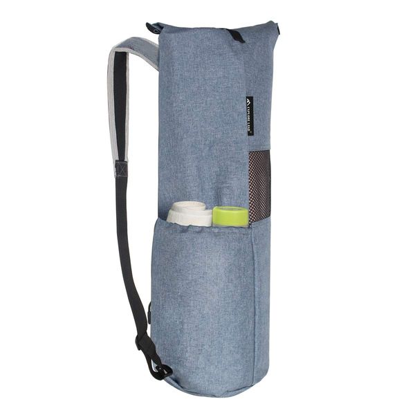 Explore Land Oxford Yoga Mat Storage Bag with Breathable Mesh Window and Large Pocket (Fits 1/2Inch Yoga Mat, Blue)