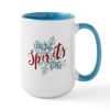 CafePress Making Spirits Bright Large Mug 15 oz (444 ml) Ceramic Coffee Mug