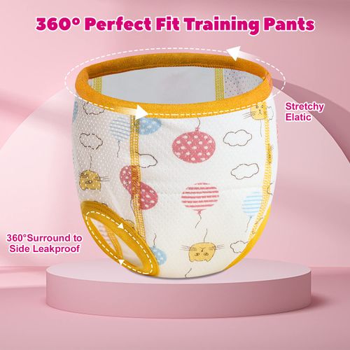 MOEMOE BABY Potty Training Pants Toilet Training Pants Toddler Training Pants Girls Potty Training Pants Reusable,Hollow Design,Cotton 6 pack,Pink,2 Years