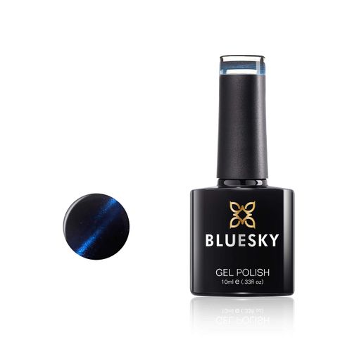 BLUESKY Gel Nail Polish, Cat Eye Coat, Blue, KA548, 10ml Gel Polish (Requires curing under UV/LED Lamp and a Dark Base to obtain effect pictured)