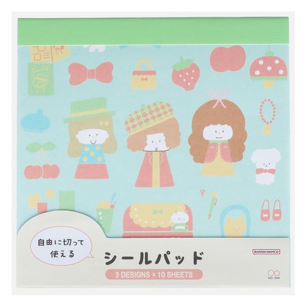 Sunstar Stationery S8590443 Mizutama Sticker Sheet, Retro Pattern