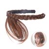 Frcolor Bangs Wig with Braid Wig, Airy Bangs, Air Sensation, Headband Clip, Hair Band, Women's, Hair Ornament, Hair Accessory, Part Wig (Light Brown)