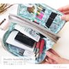 At First AF8339 Double Zipper Pouch, Clarte, Shiny Gray