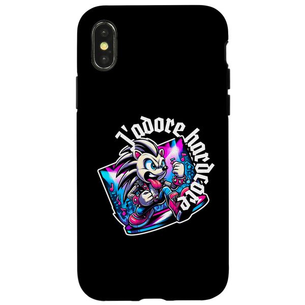 iPhone X/XS J'adore Hardcore Cute Hedgehog Hardcore Dance Smartphone Case