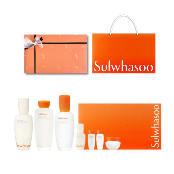 NEW Sulwhasoo First Care Essentials 3-piece Special Set Department Store Genuine Gift Wrapping Ribbon + Shopping Bag Latest Products