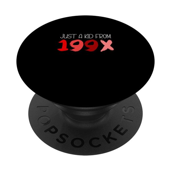Red Just A Kid From 199X Red Graphic PopSockets Adhesive PopGrip