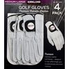 Kirkland Signature Golf Gloves Premium Cabretta Leather, Medium/Large (4 Count)