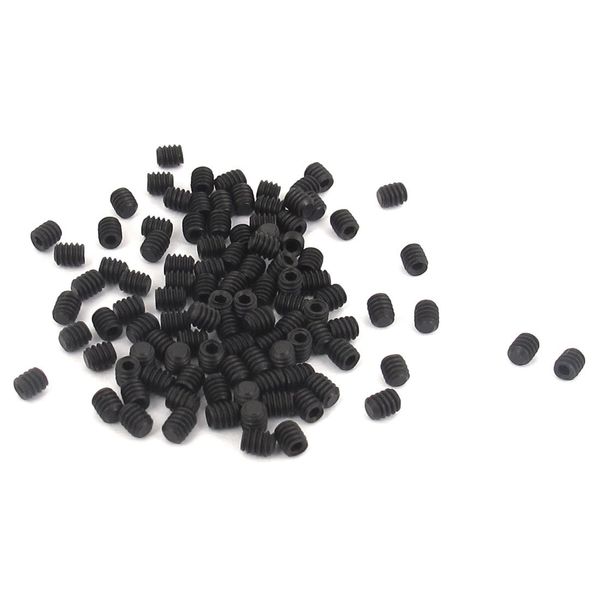 uxcell 12.9 Alloy Steel Flat Tip for Gear 2# Black Hex Socket Screw 100pcs