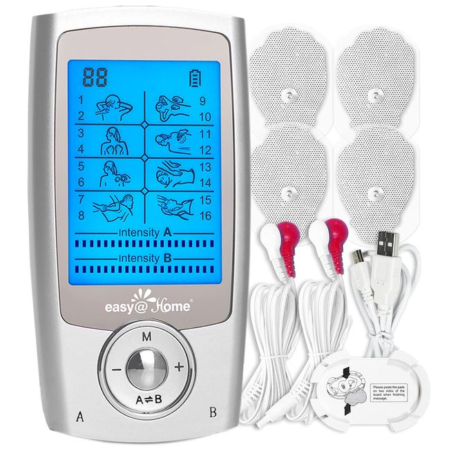 Easy@Home Rechargeable Compact Wireless TENS Unit - 510K Cleared, FSA